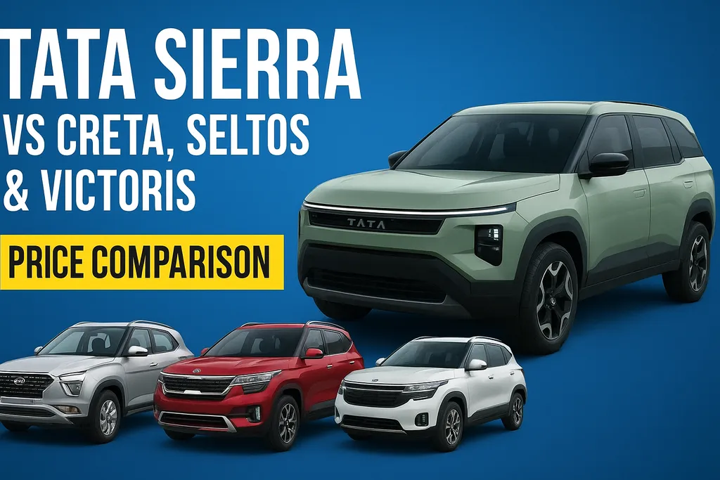 Tata Sierra vs Creta, Seltos & Victoris: Surprising Price Advantage Revealed